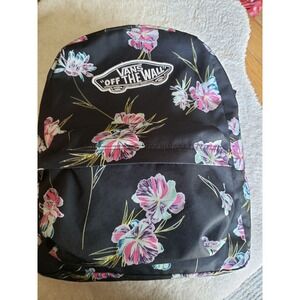 VANS OFF THE WALL Old Skool  Tropical Floral Backpack Black/Multi Excellent Cond